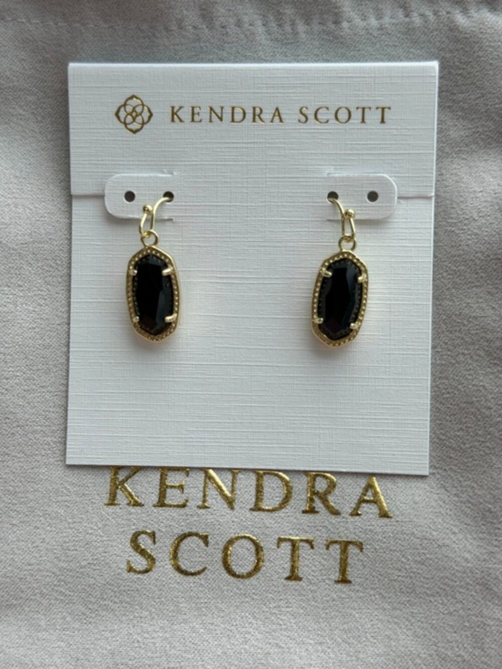 Kendra Scott Black Pendant Earrings